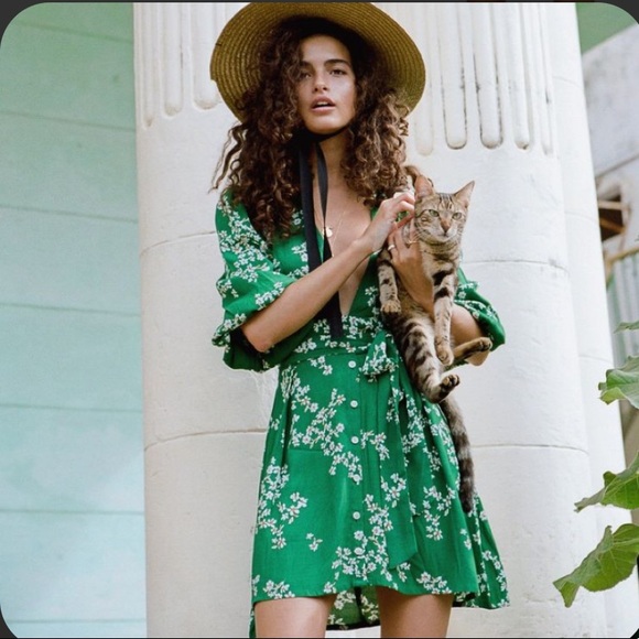 Faithfull the Brand Dresses & Skirts - Faithfull The Brand Margot Green Floral Midi Dress
